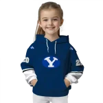 custom byu cougars striped sleeves blue hoodie best selling