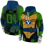 custom byu cougars superhero armor blue green hoodie best selling