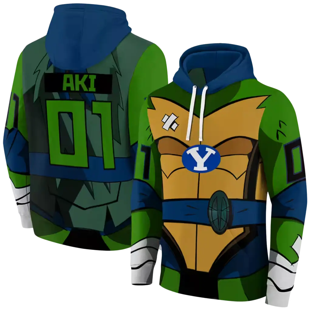 custom byu cougars superhero armor blue green hoodie fashion forward custom byu cougars superhero armor blue green hoodie fashion forward