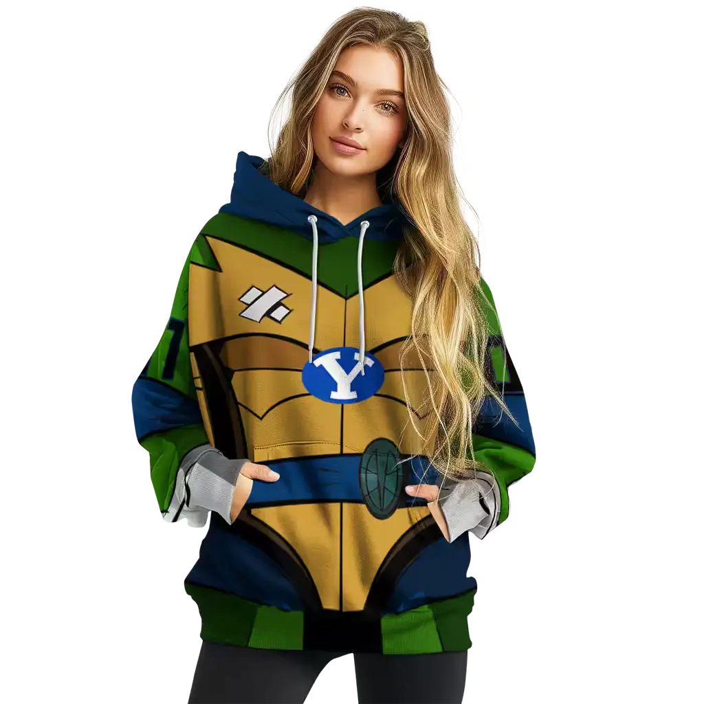 custom byu cougars superhero armor blue green hoodie high quality custom byu cougars superhero armor blue green hoodie high quality