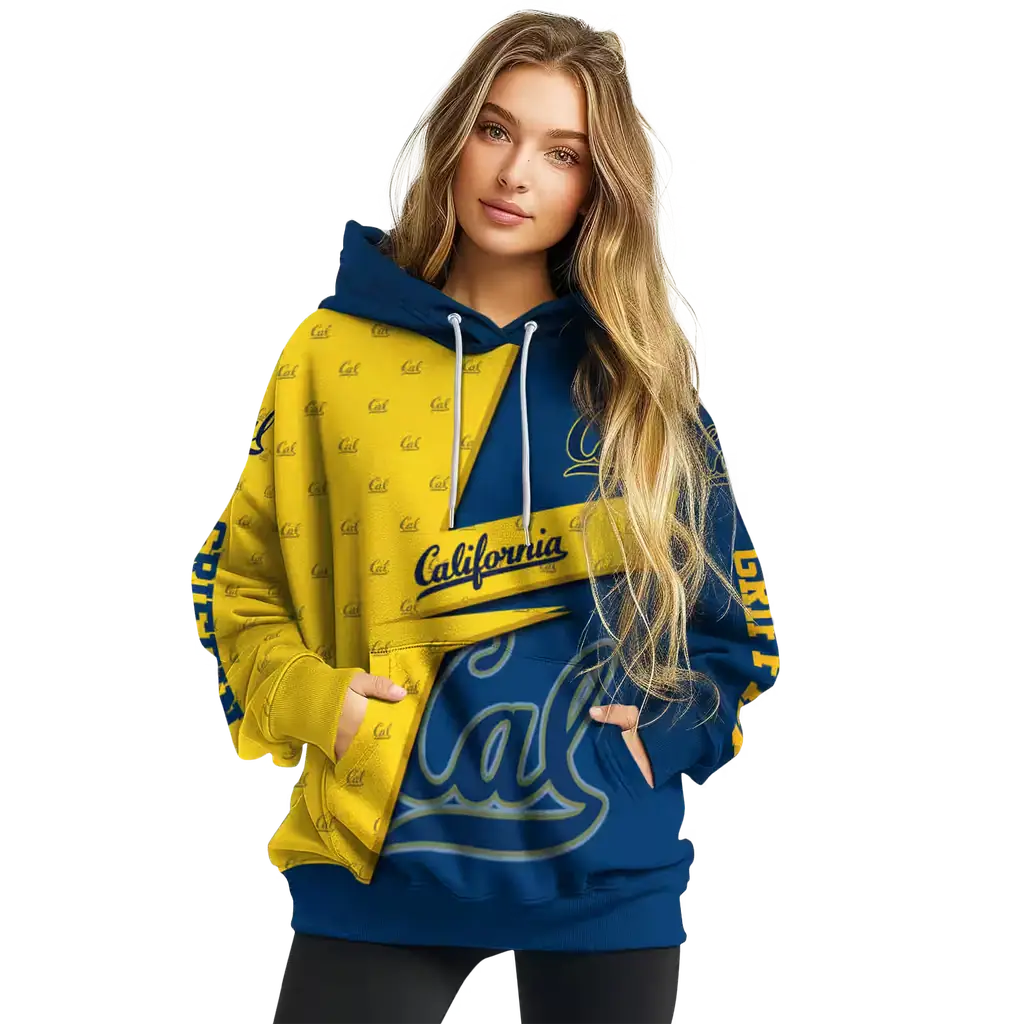 custom california golden bears abstract shape blue hoodie high quality custom california golden bears abstract shape blue hoodie high quality