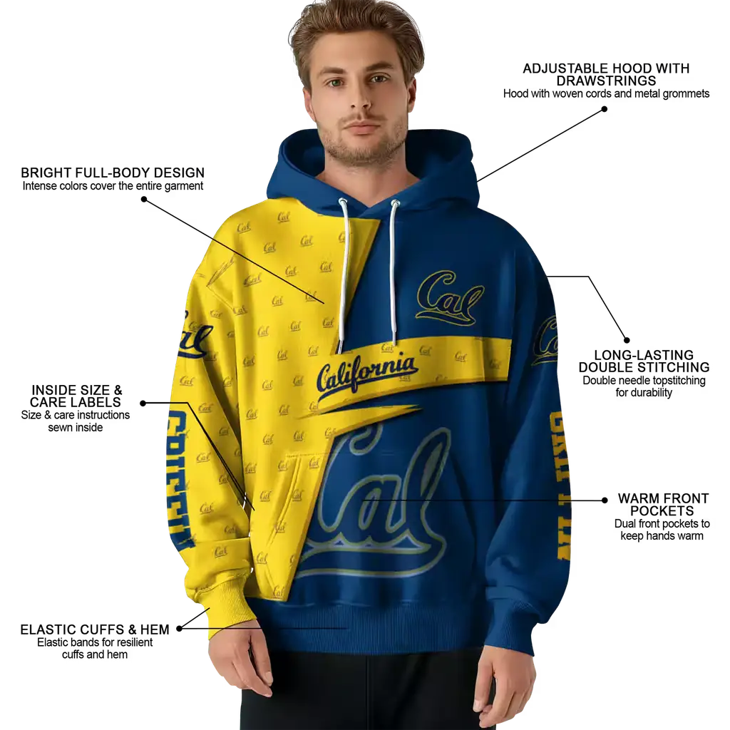 custom california golden bears abstract shape blue hoodie latest model custom california golden bears abstract shape blue hoodie latest model
