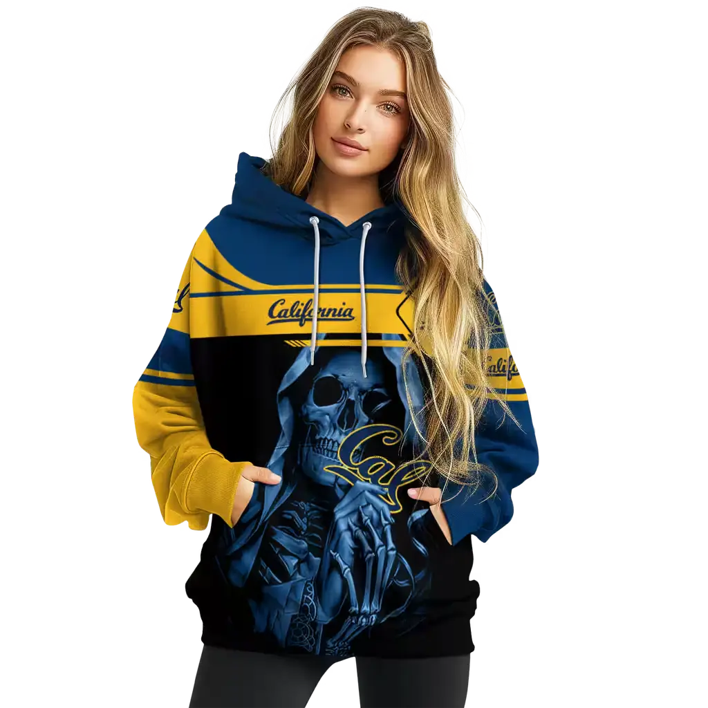custom california golden bears grim reaper blue black hoodie high quality custom california golden bears grim reaper blue black hoodie high quality
