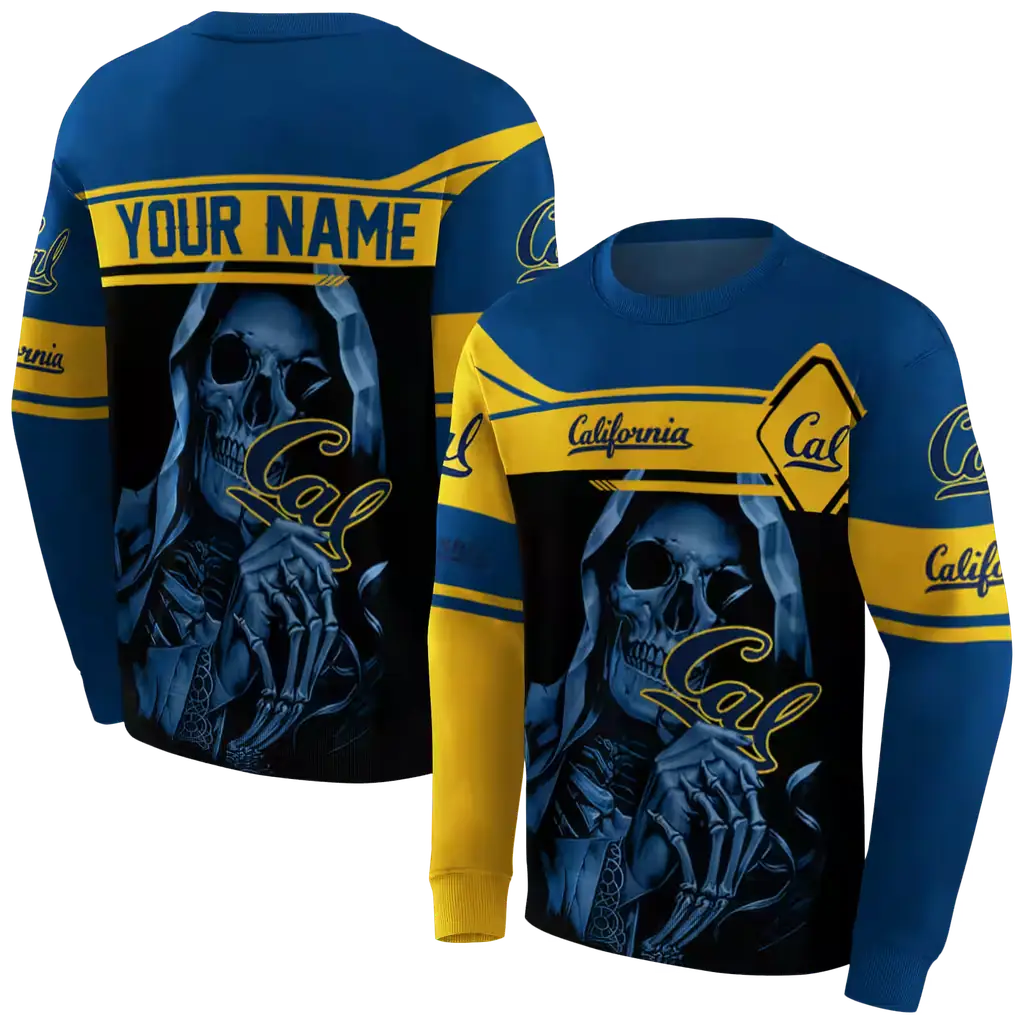 custom california golden bears grim reaper blue black hoodie premium grade custom california golden bears grim reaper blue black hoodie premium grade