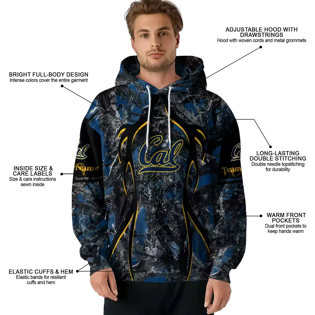 custom california golden bears hunting theme blue black hoodie latest model custom california golden bears hunting theme blue black hoodie latest model