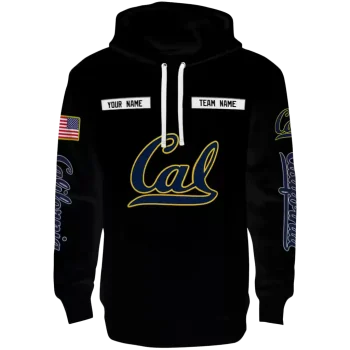 custom california golden bears punisher skull black hoodie best selling
