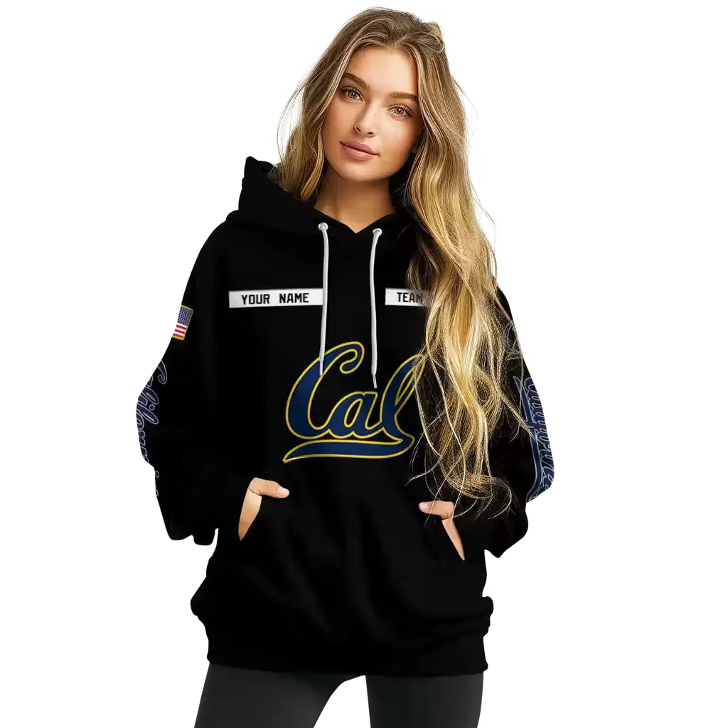 custom california golden bears punisher skull black hoodie high quality custom california golden bears punisher skull black hoodie high quality