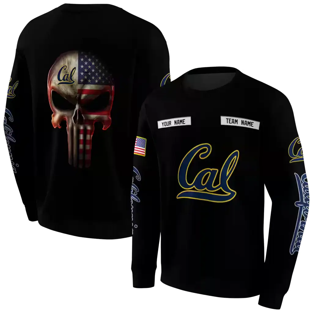 custom california golden bears punisher skull black hoodie premium grade custom california golden bears punisher skull black hoodie premium grade