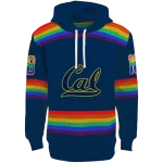 custom california golden bears rainbow stripes blue hoodie best selling