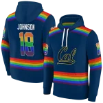 custom california golden bears rainbow stripes blue hoodie best selling