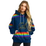 custom california golden bears rainbow stripes blue hoodie best selling