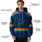 custom california golden bears rainbow stripes blue hoodie best selling
