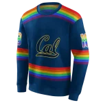 custom california golden bears rainbow stripes blue hoodie best selling