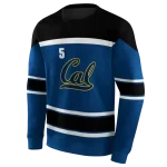 custom california golden bears striped pattern blue hoodie best selling