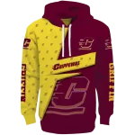 custom central michigan chippewas abstract shape maroon hoodie best selling
