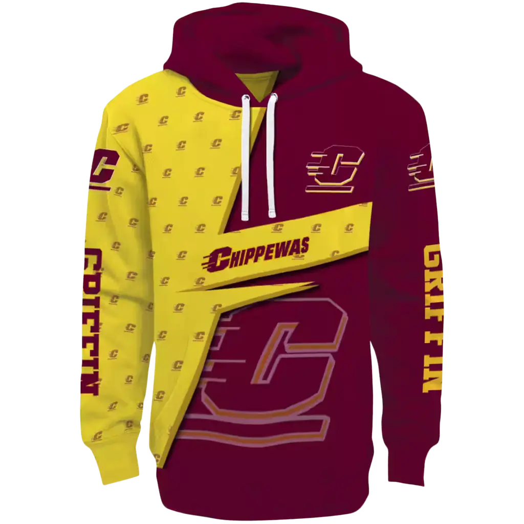 custom central michigan chippewas abstract shape maroon hoodie best selling custom central michigan chippewas abstract shape maroon hoodie best selling