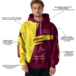 custom central michigan chippewas abstract shape maroon hoodie best selling