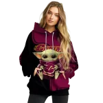 custom central michigan chippewas baby yoda maroon black hoodie best selling