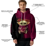 custom central michigan chippewas baby yoda maroon black hoodie best selling