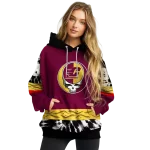 custom central michigan chippewas grateful vibes maroon hoodie best selling