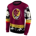 custom central michigan chippewas grateful vibes maroon hoodie best selling