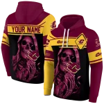 custom central michigan chippewas grim reaper maroon black hoodie best selling