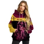 custom central michigan chippewas grim reaper maroon black hoodie best selling