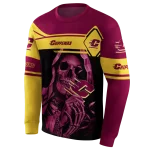 custom central michigan chippewas grim reaper maroon black hoodie best selling