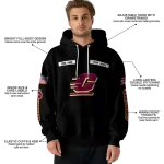 custom central michigan chippewas punisher skull black hoodie best selling