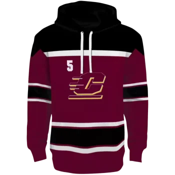 custom central michigan chippewas striped pattern maroon hoodie best selling