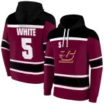 custom central michigan chippewas striped pattern maroon hoodie best selling