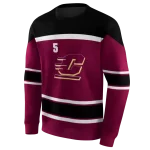 custom central michigan chippewas striped pattern maroon hoodie best selling