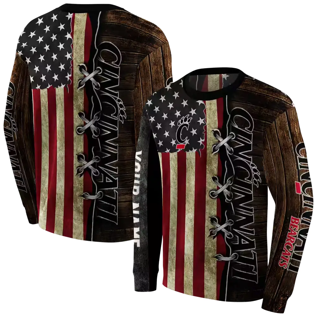 custom cincinnati bearcats american pride hoodie premium grade custom cincinnati bearcats american pride hoodie premium grade