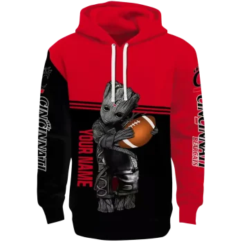 custom cincinnati bearcats baby groot red black hoodie best selling