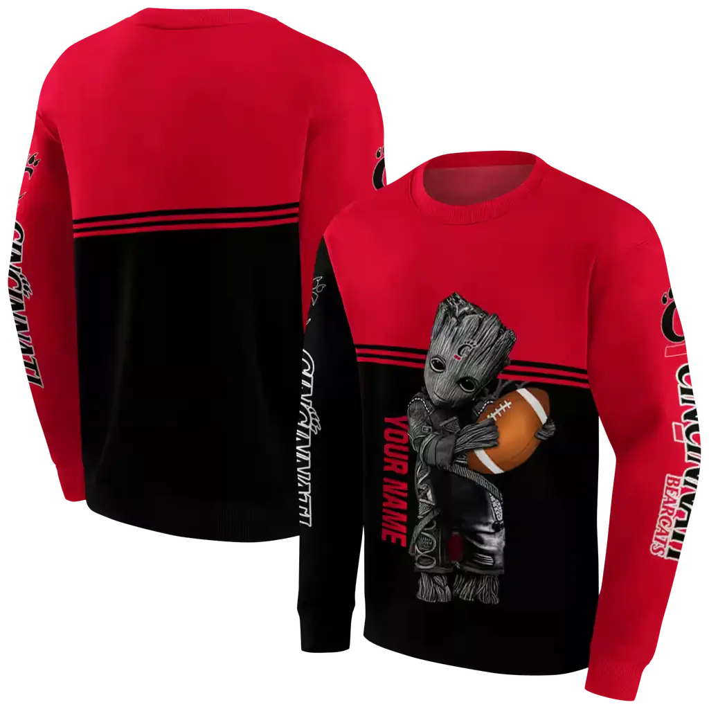 custom cincinnati bearcats baby groot red black hoodie premium grade custom cincinnati bearcats baby groot red black hoodie premium grade