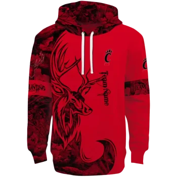 custom cincinnati bearcats deer silhouette red hoodie best selling