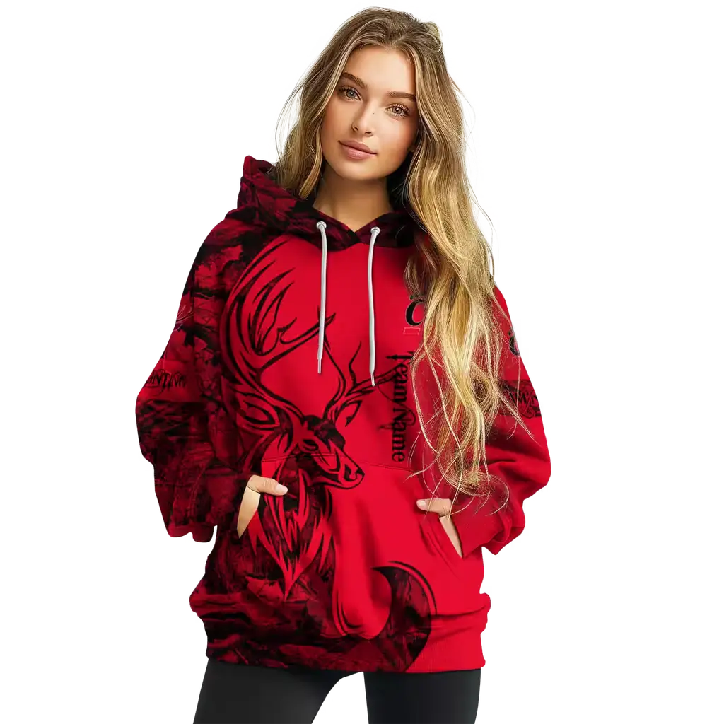 custom cincinnati bearcats deer silhouette red hoodie high quality custom cincinnati bearcats deer silhouette red hoodie high quality