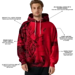 custom cincinnati bearcats deer silhouette red hoodie best selling