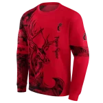 custom cincinnati bearcats deer silhouette red hoodie best selling