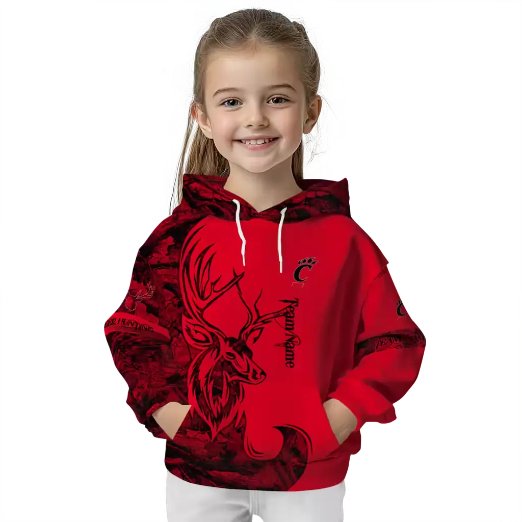 custom cincinnati bearcats deer silhouette red hoodie top rated custom cincinnati bearcats deer silhouette red hoodie top rated