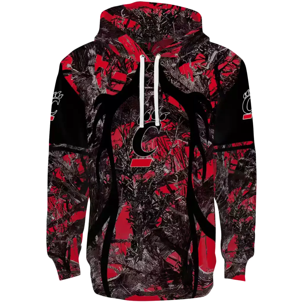 custom cincinnati bearcats hunting theme red black hoodie best selling custom cincinnati bearcats hunting theme red black hoodie best selling