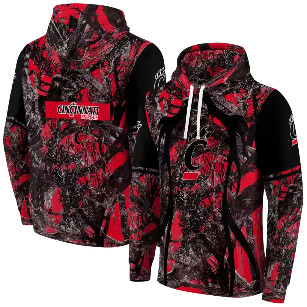 custom cincinnati bearcats hunting theme red black hoodie fashion forward custom cincinnati bearcats hunting theme red black hoodie fashion forward