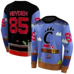custom cincinnati bearcats mario blue black hoodie best selling