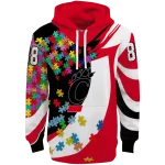 custom cincinnati bearcats puzzle pieces red hoodie best selling