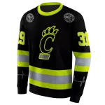custom cincinnati bearcats safety motif black neon green hoodie best selling