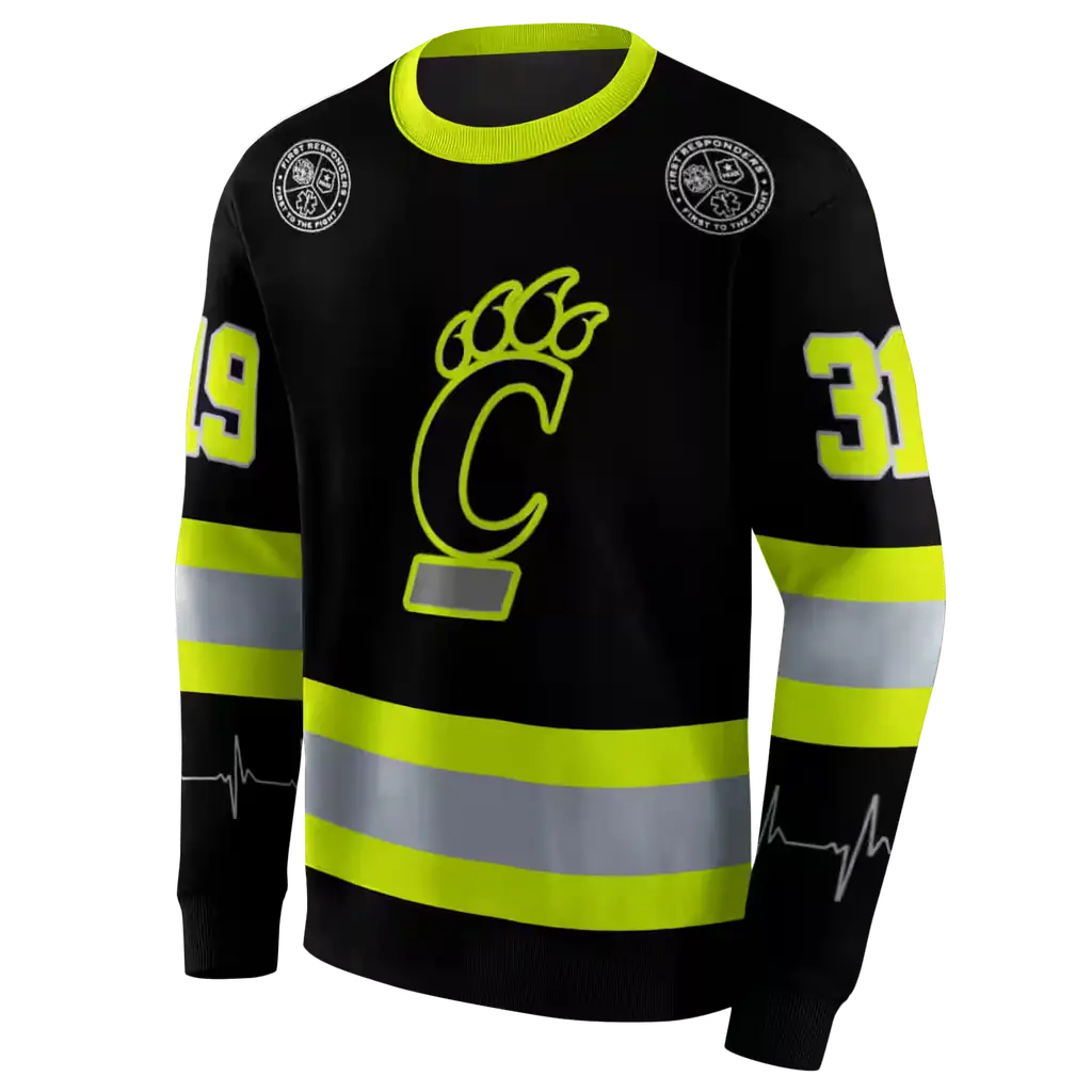 custom cincinnati bearcats safety motif black neon green hoodie new arrival custom cincinnati bearcats safety motif black neon green hoodie new arrival