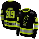 custom cincinnati bearcats safety motif black neon green hoodie best selling