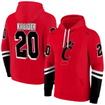 custom cincinnati bearcats striped sleeves red hoodie best selling