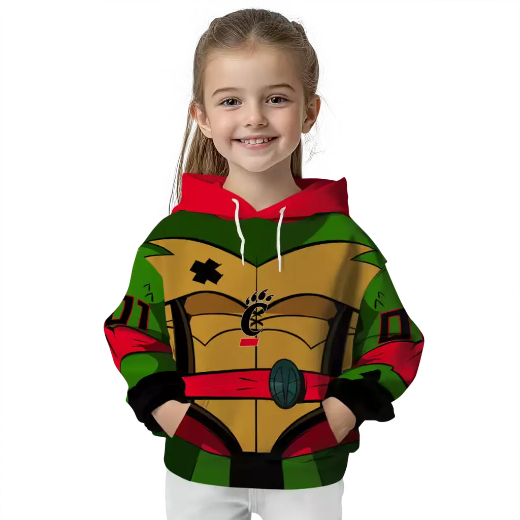 custom cincinnati bearcats superhero armor red green hoodie top rated custom cincinnati bearcats superhero armor red green hoodie top rated