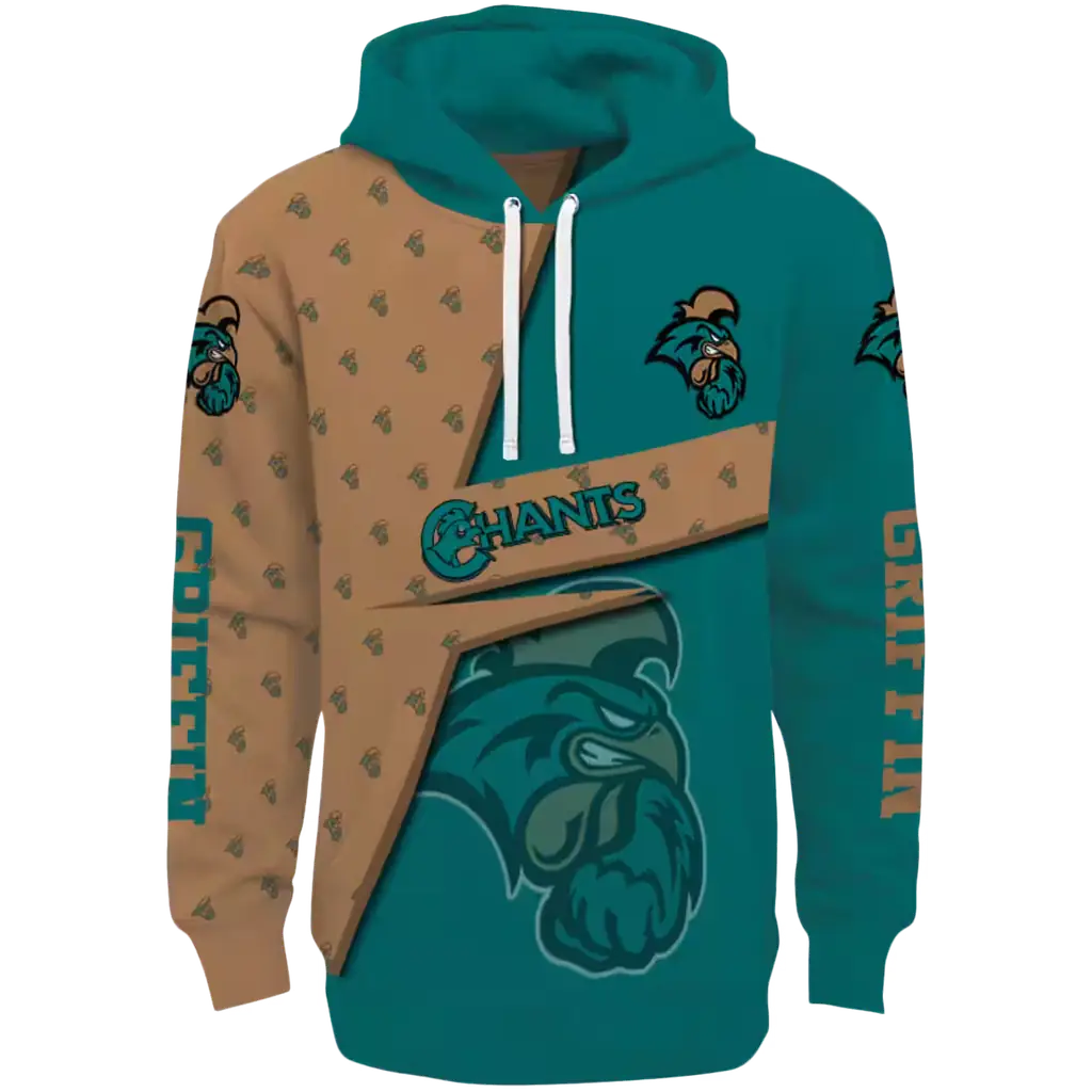 custom coastal carolina chanticleers abstract shape green hoodie best selling custom coastal carolina chanticleers abstract shape green hoodie best selling